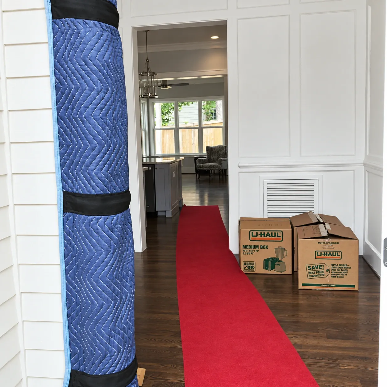 A clear, unobstructed hallway keeps the crew moving safely and quickly.